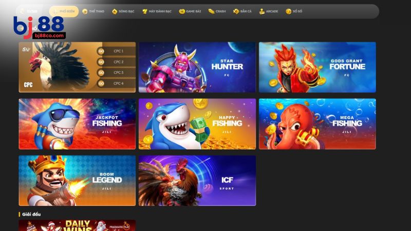 Giới thiệu hệ sinh thái game chất lượng của BJ88