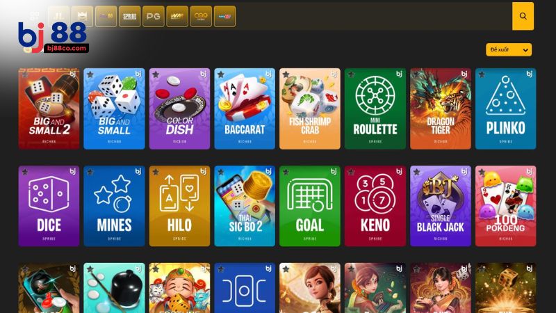 Top game bài được yêu thích nhất tại nhà cái BJ88
